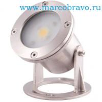 Светодиодный прожектор для фонтана AquaViva LED (1led 7W. 12В). белый свет. нерж.сталь