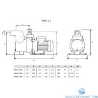 Насос Espa NI 8M (Niper 3 650M) (0,65 кВт, 9 куб.м/ч, 230В)