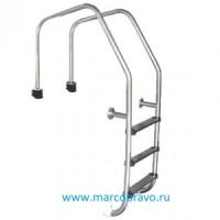 Лестница Aquaviva Overflow-315. 3 ступени. из стали AISI-304. для широкого борта