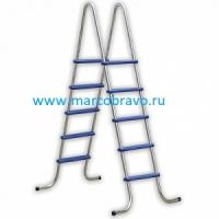 Лестница Aqua ABOVE 9905. 5+5 ступеней. двусторонняя. поручни из полированного алюминия
