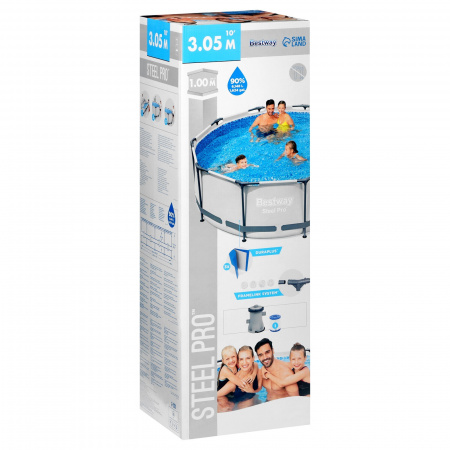 Бассейн каркасный Bestway Steel Pro, 305 х 100 с фильтр-насосом, 5618N